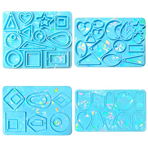 4pcs Glänzende Glänzende Silikonformen Licht Und Schattenohrringe Schimmel Anhänger Ornamente Schmuck Epoxidharz Crafting Form 4pcs Glänzende Glänzende Silikonformen Licht Und Schattenohrringe Schimmel Anhänger Ornamente Schmuck Epoxidharz Crafting Form von DABAIXIONG