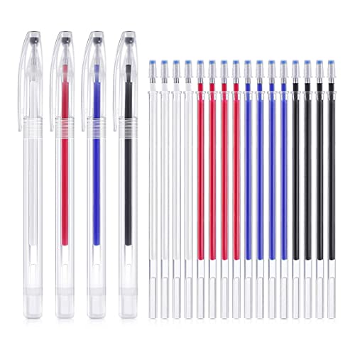 4x Nähmarker Für Stoff Verschwindet Stiftschalen Mit 12/20 Nachfüllungen 4 Farben Für Stoffe Quilting Schneider Und Drehwerk von DABAIXIONG
