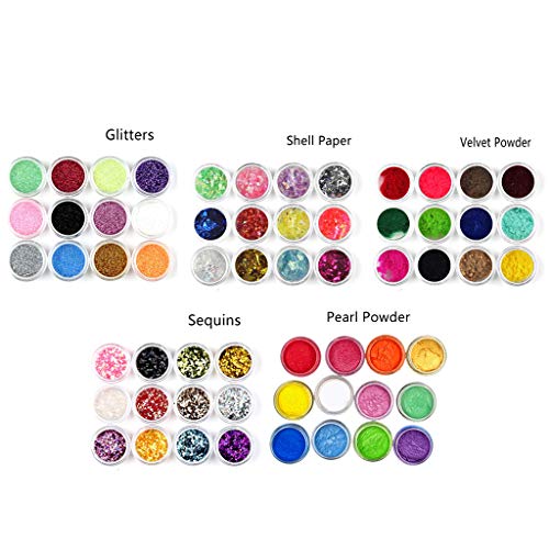 60pcs Harz Gussform Schimmel Glitzer Passenmarke Perle Pigment Große Make Up Schmuckfüllungen Nagelkunst Schmuck Herstellung 60pcs Harz Gussform Schimmel Glitzer Passenmarke Perle Pigment Große Make Up Schmuckfüllungen Nagelkunst Schmuck Herstellung von DABAIXIONG