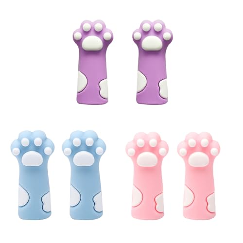 6pcs Silikonstiftkappen Tierstifte Spitze Protektor Katzen Klauenstiftkappen Holzstifte Streckhalter Für Schüler von DABAIXIONG