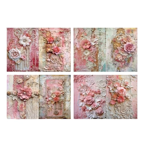 8 Blätter Ein 5 Scrapbook Papierblumen Papier Papierpapierpapier Papierjournalzubehör Für Die Kartenherstellung von DABAIXIONG