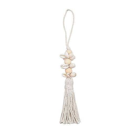 Baumwollseil Quasten Mit Muschel Holzperlen Für Baumbeutel Bastelholz Perlen Girlanden Projekt Hochzeit Home Party Tassels Bauernhaus Dekorationen von DABAIXIONG