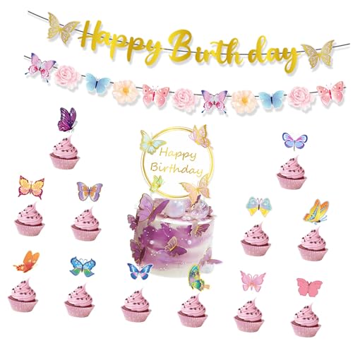 Butterfly Party Dekorationen Set Cupcake Toppers Dekorative Kuchenzubehör Papiertextur Für Festival Geeignet Butterfly Party Dekorationen Set Cupcake Toppers Dekorative Kuchenzubehör Papiertextur Für Festival Geeignet von DABAIXIONG