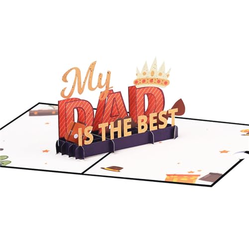 DABAIXIONG Einzigartige 3D Karte Vater Day Greetings Card Dekorative Grüße Karten Dad Dad Geschenke Feierkarte Urlaub Partykarte von DABAIXIONG
