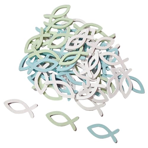 DABAIXIONG Holzfischtaufe Konfetti Set Von 90 Religiösen Zeremonie Tisch Dekore Taufe Partyzubehör Für Kinder Kirche Event Event Tisch Streuung Dekore DABAIXIONG Holzfischtaufe Konfetti Set Von 90 Religiösen Zeremonie Tisch Dekore Taufe Partyzubehör Für Kinder Kirche Event Event Tisch Streuung Dekore von DABAIXIONG