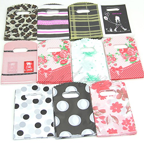 DABAIXIONG Kleine Plastiktüten Set Von 50 Punktblumenturm Für Kreative Paketbeutel Für Moderne Kunstdesign Zarte Geschenkbeutel HOL von DABAIXIONG