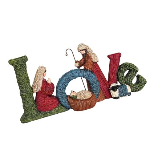 DABAIXIONG Künstlerische Krippe Set Harz Heilige Familie Statue Modernes Kunsthandwerk Für Stilvolle Weihnachtsdekorationen Und Religiöses Geschenk DABAIXIONG Künstlerische Krippe Set Harz Heilige Familie Statue Modernes Kunsthandwerk Für Stilvolle Weihnachtsdekorationen Und Religiöses Geschenk von DABAIXIONG