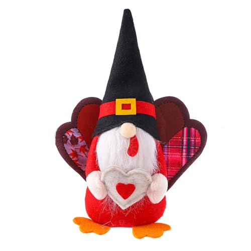 Festival Plüsch Truthahn Figur Gefülltes Spielzeug Desktop Orament Für Thanksgiving Party Esstisch Dekorationen Waschbar Stoff Truthahn Figurine von DABAIXIONG