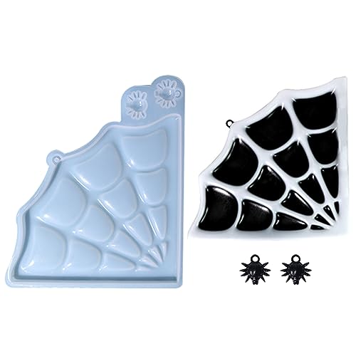 Hochglänzende Silikonspinnen Web Form Wandmontierter Halloween Stereoform Ornamente Anhänger Epoxidharz Handwerksformen von DABAIXIONG