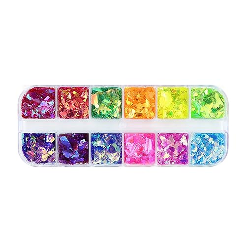 Holographische Nagelkunst Glitzer 3D Holographische Nagel Pailletten Unregelmäßige Große Fragmente Glitzer Flocken Vorräte Für Frauen Holographische Nagelkunst Glitzer 3D Holographische Nagel Pailletten Unregelmäßige Große Fragmente Glitzer Flocken Vorräte Für Frauen von DABAIXIONG