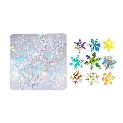 Holographische Schneeflocke Silikonform Personalisieren Schneeflocken Anhänger Harzform Regenbogeneffekt Schlüsselbund Haftform Holographische Schneeflocke Silikonform Personalisieren Schneeflocken Anhänger Harzform Regenbogeneffekt Schlüsselbund Haftform von DABAIXIONG