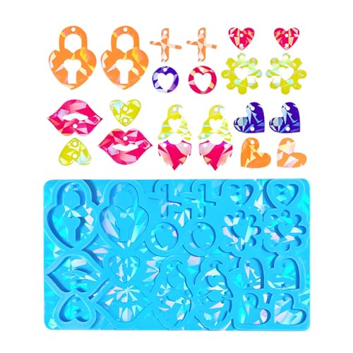 Holographischer Ohrring Silikonform Epoxidharz Schmuck Making Formen Herz Charme Schlüsselbund Anhänger Anhänger Kreativ Holographischer Ohrring Silikonform Epoxidharz Schmuck Making Formen Herz Charme Schlüsselbund Anhänger Anhänger Kreativ von DABAIXIONG
