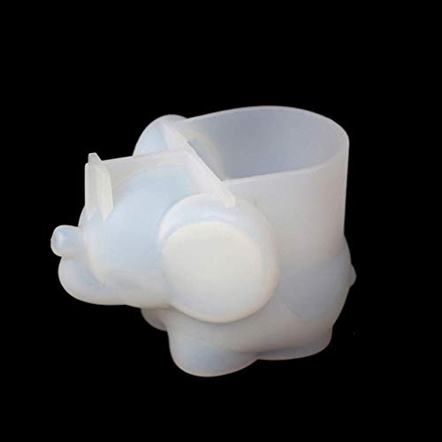 Niedliche Elefantenhalter Silikonharz Schimmel Makup Eierstand Epoxidharz Gussform Schimmel Schönheit Schwamm Rack Form Kunstwerkzeuge von DABAIXIONG