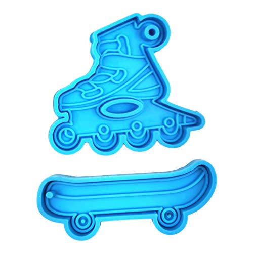 Roller Skates Skateboard Geformtes Schlüsselbund Epoxidharz Form Anhänger Silikon Moul von DABAIXIONG