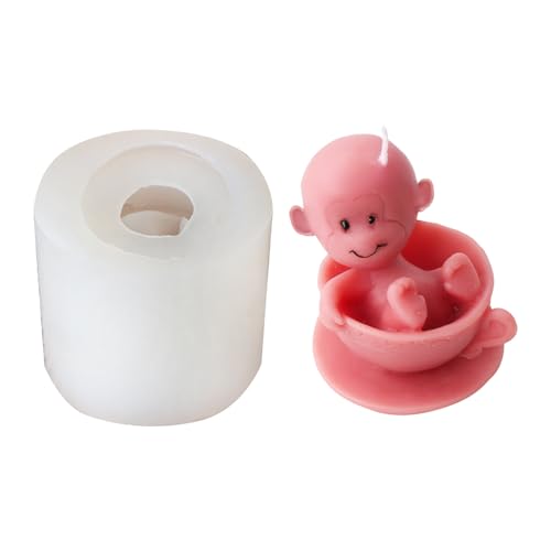 Silikon Duft Kerzenform Katze/Affe Aromatherapie Seifenform Schmuck Schmuck Gips Schimmelpilze Elegante Wohndekorationen von DABAIXIONG