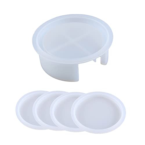 Untersetzerharzformen 4pcs Silikonformen Für Epoxidharz Mit Lagerregalform Formen Für Harzguss von DABAIXIONG