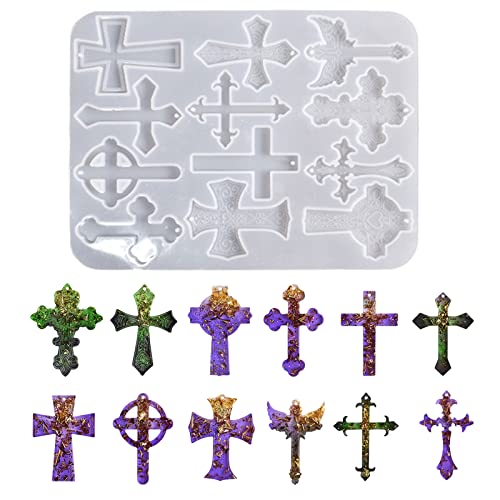 Verschiedene Stile Kreuzen Ohrring Drop Kleberform Weihnachten Schlüsselbund Halskette Für Schlüsselanhänger Ornament Silikonform Verschiedene Stile Kreuzen Ohrring Drop Kleberform Weihnachten Schlüsselbund Halskette Für Schlüsselanhänger Ornament Silikonform von DABAIXIONG