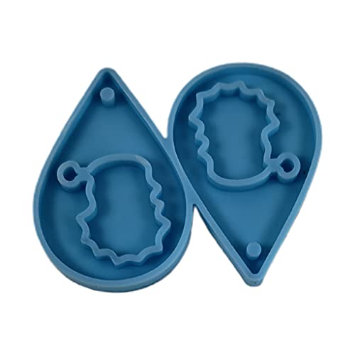 Weihnachtsohrringe Epoxidharz Schimmel Ohrstolpe Dangler Anhänger Silikonform Handwerk Schmuck Halskette Gusswerkzeug von DABAIXIONG