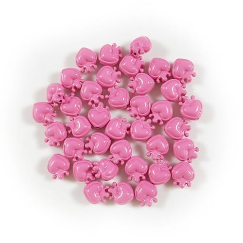 10 x 11 mm süße Herzperlen aus Metalllegierung, für Kleidung, Schmuckherstellung, Basteln, Dekorationen, Ohrringe, Armband, Halskette, Zubehör, Heimdekoration (Rose) von DADAFA