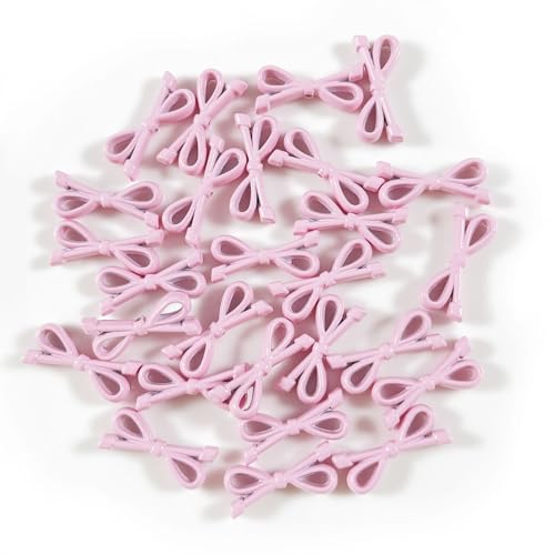 10 x 23 mm süße bunte Schleifenperlen aus legiertem Metall für Schmuckherstellung, DIY-Dekorationen, Ohrringe, Armband, Halskette, Handykette, Schlüsselanhänger, Zubehör, Heimdekoration (Rosa) von DADAFA