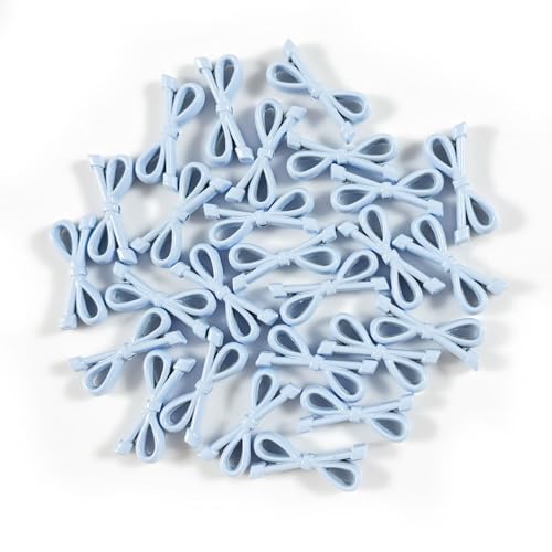 10 x 23 mm süße bunte Schleifenperlen aus legiertem Metall für Schmuckherstellung, DIY-Dekorationen, Ohrringe, Armband, Halskette, Handykette, Schlüsselanhänger, Zubehör, Heimdekoration (blau) von DADAFA