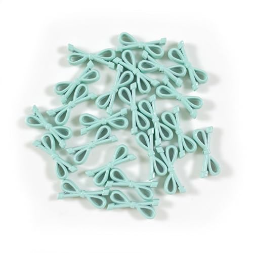 10 x 23 mm süße bunte Schleifenperlen aus legiertem Metall für Schmuckherstellung, DIY-Dekorationen, Ohrringe, Armband, Halskette, Handykette, Schlüsselanhänger, Zubehör, Heimdekoration (grün) von DADAFA