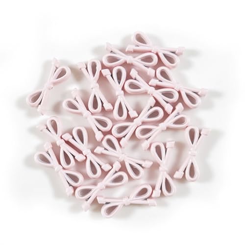 10 x 23 mm süße bunte Schleifenperlen aus legiertem Metall für Schmuckherstellung, DIY-Dekorationen, Ohrringe, Armband, Halskette, Handykette, Schlüsselanhänger, Zubehör, Heimdekoration (Hellrosa) von DADAFA