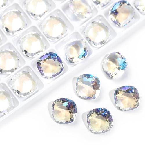 20 Stück 10 mm dicke, quadratische transparente K9-Glaskristall-Glitzer-Strasssteine, Strasssteine, Nailart-Zubehör, Basteldekorationen, Schmuckherstellung, Heimdekoration, Mondlicht 20 Stück 10 mm dicke, quadratische transparente K9-Glaskristall-Glitzer-Strasssteine, Strasssteine, Nailart-Zubehör, Basteldekorationen, Schmuckherstellung, Heimdekoration, Mondlicht von DADAFA