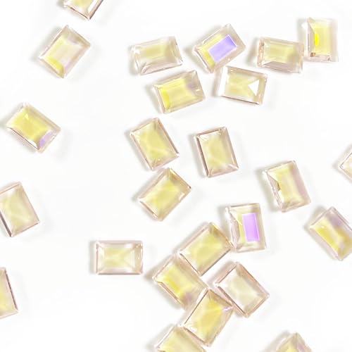 20 Stück 10 x 14 mm rechteckige Steinbonbons transparentes Glas klare Eiskristalle Strasssteine Strass Diamanten DIY Handwerk Dekorationen Schmuckherstellung Zubehör Heimdekoration von DADAFA