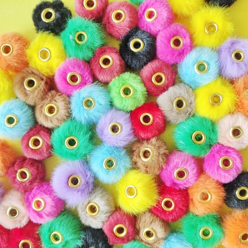 20 Stück 20 mm superweiche, flauschige Kunstfell-Bommelperlen für Schmuckherstellung, DIY-Mode-Accessoires für die Herstellung einzigartiger Armbänder, Ohrringe, Halsketten, Perlen, Stift, Handtasche 20 Stück 20 mm superweiche, flauschige Kunstfell-Bommelperlen für Schmuckherstellung, DIY-Mode-Accessoires für die Herstellung einzigartiger Armbänder, Ohrringe, Halsketten, Perlen, Stift, Handtasche von DADAFA