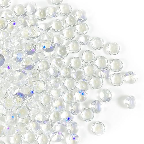 20 Stück 8 mm runde transparente Glaskristalle mit spitzer Rückseite, Glitzer-Strasssteine für Schmuckherstellung, Nagelzubehör, DIY-Handwerk, Dekorationen, DIY-Projekte, Nagelkunst, Heimdekoration von DADAFA