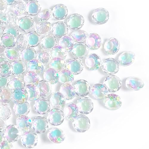 20 Stück 8 mm runde transparente Glaskristalle mit spitzer Rückseite, Glitzer-Strasssteine für Schmuckherstellung, Nagelzubehör, DIY-Handwerk, Dekorationen, DIY-Projekte, Nagelkunst, Heimdekoration von DADAFA