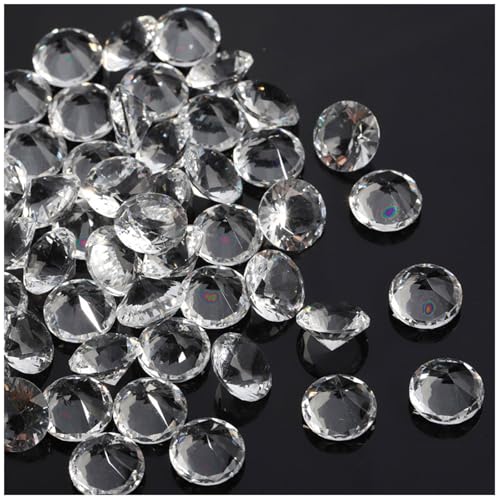 20 Stück 8 mm runde transparente Glaskristalle mit spitzer Rückseite, Glitzer-Strasssteine für Schmuckherstellung, Nagelzubehör, DIY-Handwerk, Dekorationen, DIY-Projekte, Nagelkunst, Heimdekoration von DADAFA