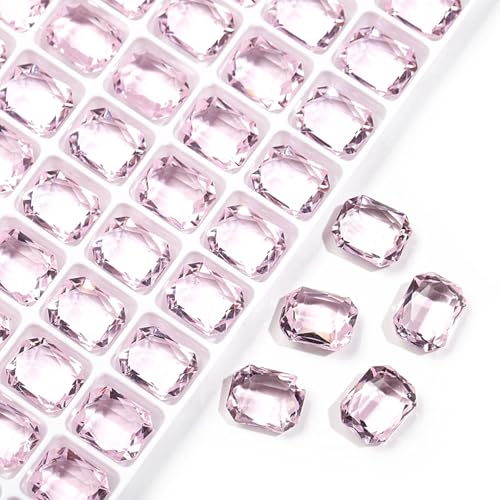 20 Stück 8 x 10 mm, rechteckig, achteckig, transparent, K9 Glaskristall, Glitzer, Strasssteine, Strasssteine, Nagelzubehör, Bastelarbeiten, Dekorationen, Schmuckherstellung, Nagelkunst-Zubehör von DADAFA
