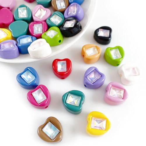 Bunte Kawaii-Perlen aus der Dopamin-Serie, für Schmuckherstellung, Bastelarbeiten, Dekorationen, Handykette, Schlüsselanhänger, Ohrringe, Armband, Halskette, Haarschmuck, Heimdekoration (14 mm Bunte Kawaii-Perlen aus der Dopamin-Serie, für Schmuckherstellung, Bastelarbeiten, Dekorationen, Handykette, Schlüsselanhänger, Ohrringe, Armband, Halskette, Haarschmuck, Heimdekoration (14 mm von DADAFA