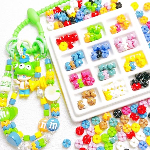 Bunte Kawaii-Perlen aus der Dopamin-Serie, für Schmuckherstellung, Bastelarbeiten, Dekorationen, Handykette, Schlüsselanhänger, Ohrringe, Armband, Halskette, Haarschmuck, Heimdekoration (8,5 mm Bunte Kawaii-Perlen aus der Dopamin-Serie, für Schmuckherstellung, Bastelarbeiten, Dekorationen, Handykette, Schlüsselanhänger, Ohrringe, Armband, Halskette, Haarschmuck, Heimdekoration (8,5 mm von DADAFA