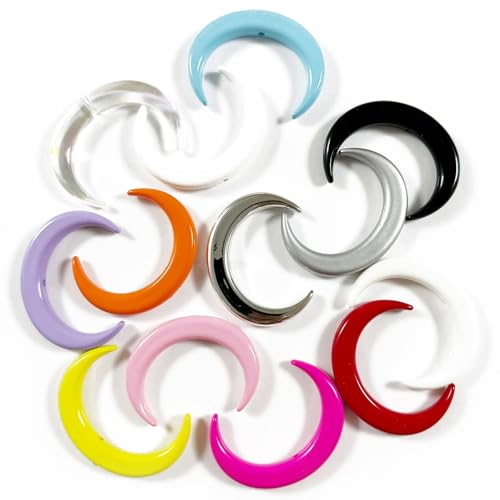 Bunte Kawaii-Perlen aus der Dopamin-Serie, zur Schmuckherstellung, Basteldekorationen, Handykette, Schlüsselanhänger, Ohrringe, Armband, Halskette, Haarschmuck, Heimdekoration (46 x 40 mm, Mond), 10 von DADAFA