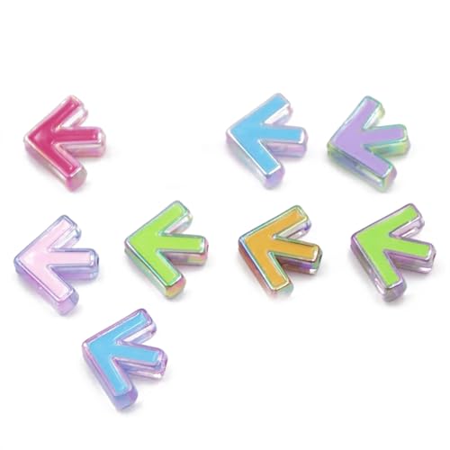 Bunte Y2K-Perlen für Schmuckherstellung, DIY-Dekorationen, Ohrringe, Armband, Haustier-Halskette, Handykette, Schlüsselanhänger, Auto, zum Aufhängen, 10 Stück, 20 x 25 mm (klare Farbmischung (kein Rot von DADAFA