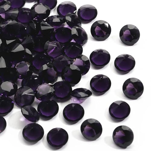 Glitzer-Strasssteine aus Glas, rund, transparent, 8 mm, spitzer Rücken, für Schmuckherstellung, Nagelzubehör, Basteldekorationen, DIY-Projekte, Nagelkunst, Heimdekoration, Violett, 20 Stück von DADAFA