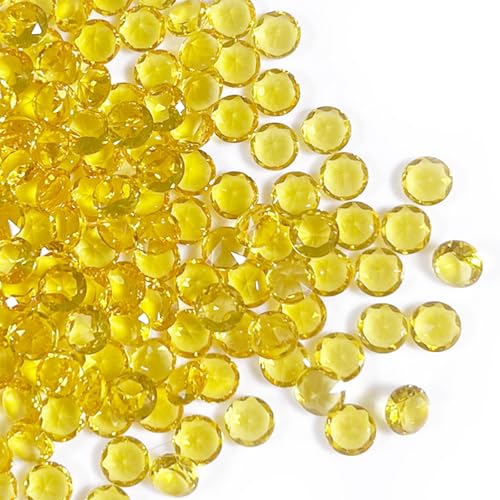 Glitzer-Strasssteine aus Glas, rund, transparent, 8 mm, spitzer Rücken, für Schmuckherstellung, Nagelzubehör, Basteldekorationen, DIY-Projekte, Nagelkunst, Heimdekoration (Goldgelb), 20 Stück von DADAFA