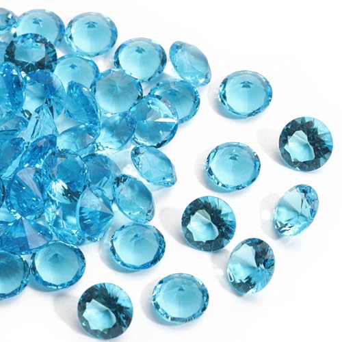 Glitzer-Strasssteine aus Glas, rund, transparent, 8 mm, spitzer Rücken, für Schmuckherstellung, Nagelzubehör, Basteldekorationen, DIY-Projekte, Nailart, Heimdekoration (Aquamarin), 20 Stück von DADAFA