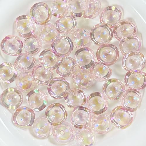 Halbkugel-Windglocken-Abstandshalter für Schmuckherstellung, DIY-Dekorationen, Perlenstifte, Ohrringe, Armband, Heimdekoration, Handykette, Auto-Haarschmuck, 16 mm, 20 Stück (Rosa) von DADAFA