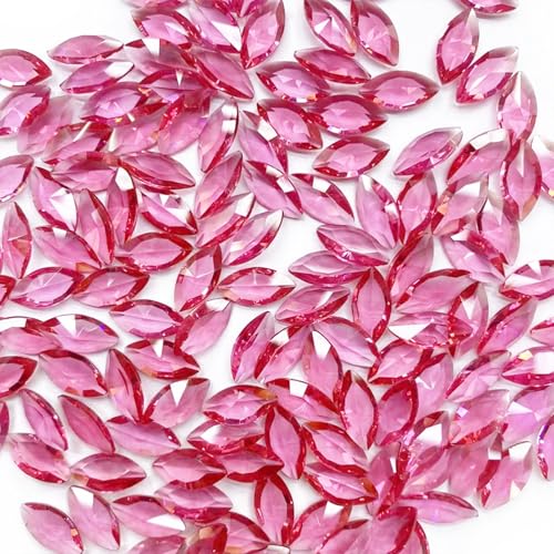 Hochwertige K9-Glaskristalle, transparente Rosen-Strasssteine, Glitzer-Diamanten, DIY-Handwerk, Dekorationen, Schmuckherstellung, Zubehör, Edelsteine, Nägel, Nagelkunst, Heimdekoration (6 x 12 mm von DADAFA