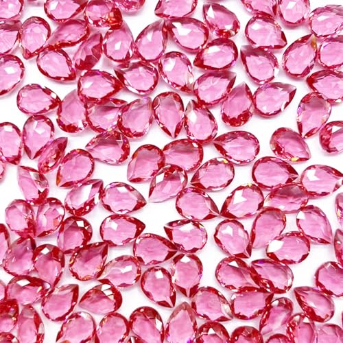 Hochwertige K9-Glaskristalle, transparente Rosen-Strasssteine, Glitzer-Diamanten, DIY-Handwerk, Dekorationen, Schmuckherstellung, Zubehör, Edelsteine, Nägel, Nagelkunst, Heimdekoration (7 x 10 mm von DADAFA