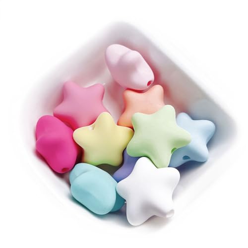 Macaron-Perlen für Schmuckherstellung, DIY-Dekorationen, Ohrringe, Armband, Halskette, Handykette, Schlüsselanhänger, Perlen, Stift, Zubehör, Heimdekoration, 23 x 21 mm, 10 Stück von DADAFA