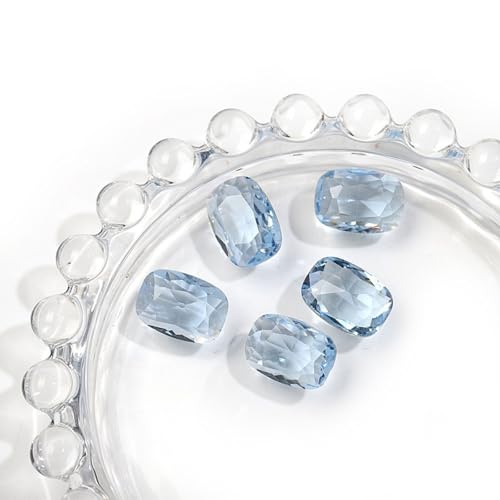Rechteckiges Kissen, transparent, Glas, Kristall, Glitzer, Strass, Diamanten, Nägel, Zubehör, DIY, Basteln, Dekorationen, Schmuckherstellung, Nailart-Zubehör, Heimdekoration, 20 Stück, 10 x 14 mm von DADAFA