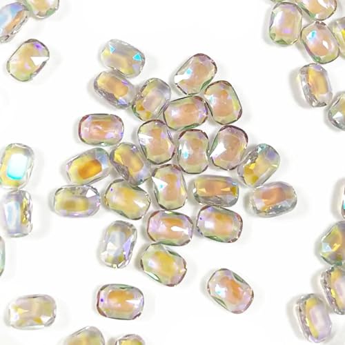 Rechteckiges Kissen, transparent, Glas, Kristall, Glitzer, Strass, Diamanten, Nägel, Zubehör, DIY, Basteln, Dekorationen, Schmuckherstellung, Nailart-Zubehör, Heimdekoration, 20 Stück (Phantomlila) von DADAFA
