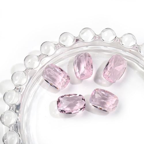 Rechteckiges Kissen, transparent, Glas, Kristall, Glitzer, Strass, Diamanten, Nägel, Zubehör, DIY, Basteln, Dekorationen, Schmuckherstellung, Nailart-Zubehör, Heimdekoration, Hellrose, 20 Stück von DADAFA