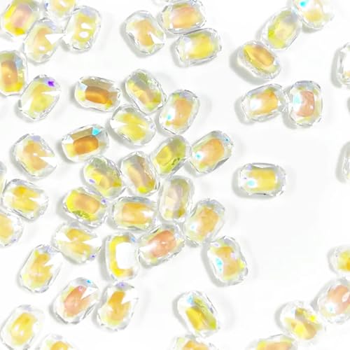 Rechteckiges Kissen, transparent, Glas, Kristall, Glitzer, Strass, Diamanten, Nägel, Zubehör, DIY, Basteln, Dekorationen, Schmuckherstellung, Nailart-Zubehör, Heimdekoration, Paradiesglanz, 20 Stück von DADAFA