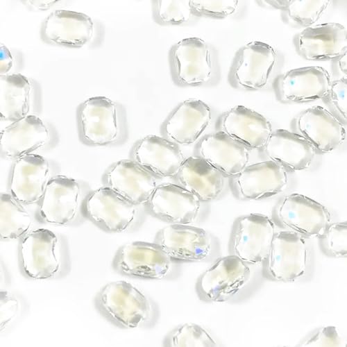 Rechteckiges Kissen, transparent, Glas, Kristall, Glitzer, Strass, Diamanten, Nägel, Zubehör, DIY, Basteln, Dekorationen, Schmuckherstellung, Nailart-Zubehör, Heimdekoration (Mondlicht), 20 Stück von DADAFA